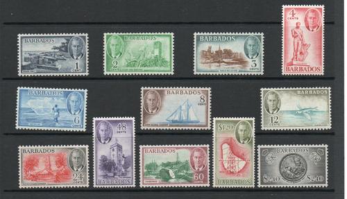 BARBADOS SG 271-82 GVI DEFINITIVE SET M/M