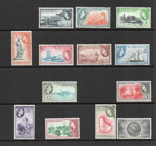 BARBADOS SG 289-301 Q E II DEFINITIVE SET MNH