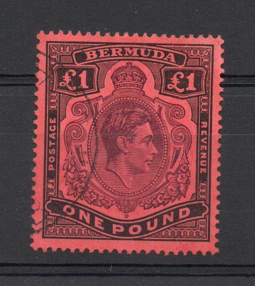 BERMUDA SG 121b £1 PERF. 14 FINE USED