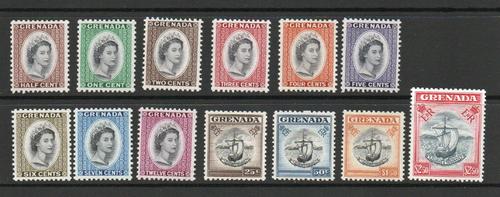 GRENADA SG 192-204 QEII DEFINITIVE SET MNH