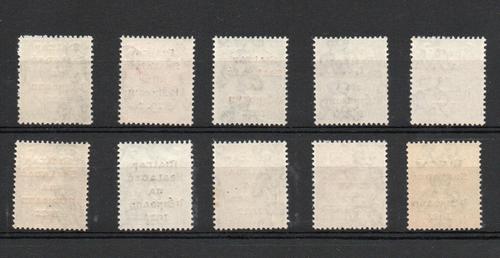 IRELAND SG 1-9 +4b, +6b RED OVERPRINT MNH