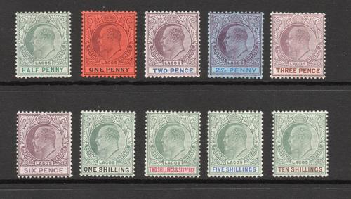 NIGERIA LAGOS SG 54-63 ED VII SET. M/M