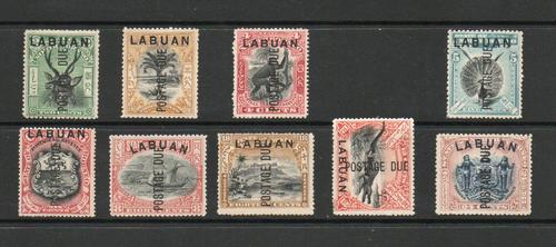 NORTH BORNEO LABUAN SG D1-9 ED VII POSTAGE DUE SET M/M