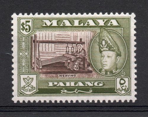 MALAYA PAHANG SG 86b PER 13 X 12.5 BROWN & YELLOW OLVE $5 MNH