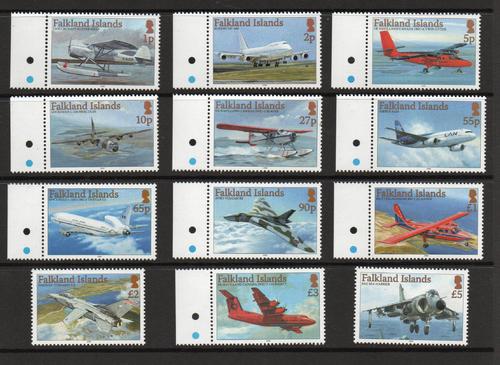 FALKLAND ISLANDS SG 1096 - 1107 AIRCRAFT SET MNH