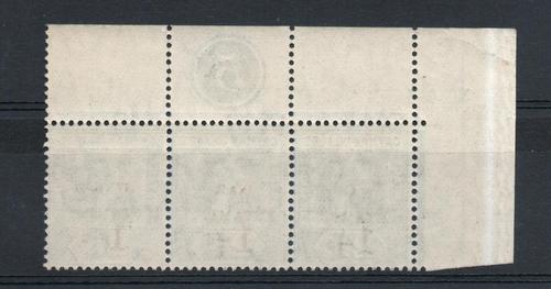 CAYMAN ISLAND SG 53 WAR TAX PLATE STRIP OF 3 MNH 