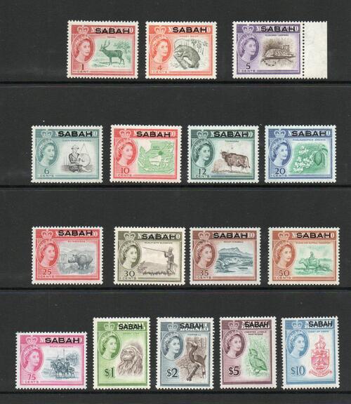 NORTH BORNEO  SABAH OVERPRINT SG 408-23 MNH