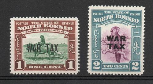 NORTH BORNEO SG 318-19 WAR TAX MNH