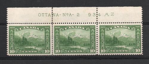 CANADA 10 CENT OTTAWA PLATE STRIP
